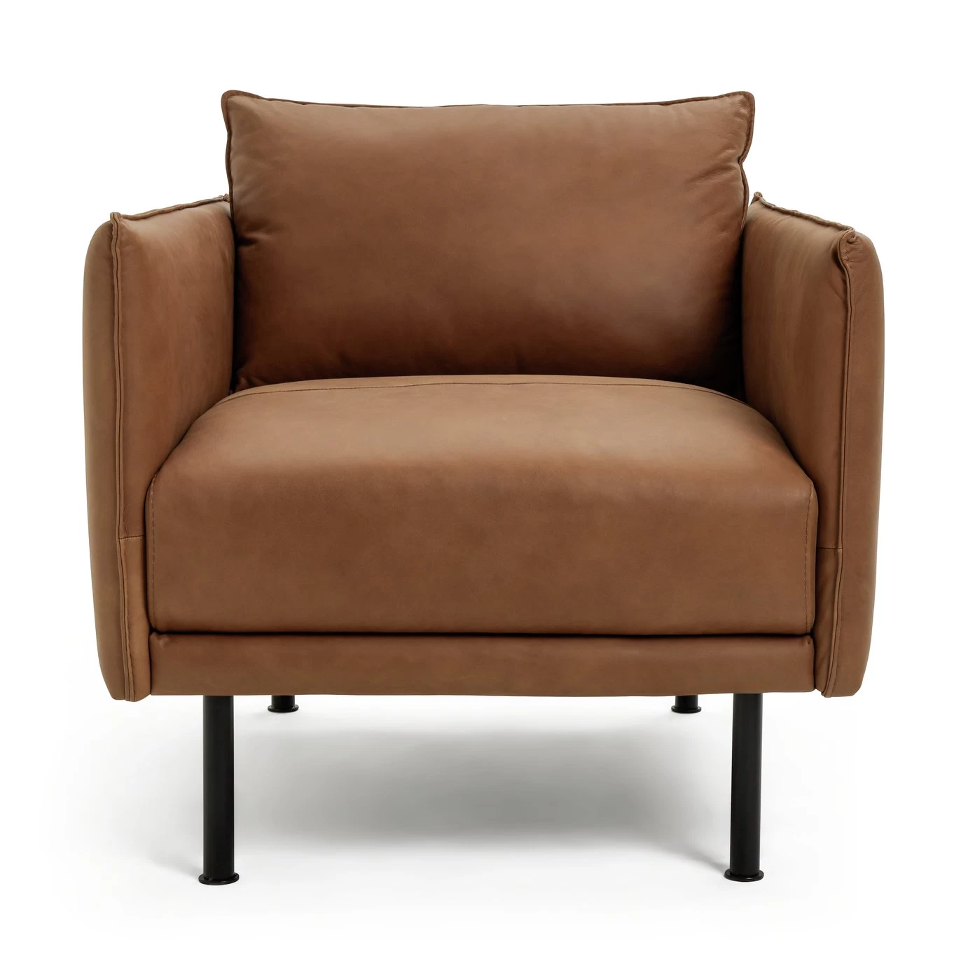 Habitat Moore Leather Armchair - Tan 1 Habitat Moore Leather Armchair - Tan
