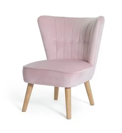Habitat Alexis Velvet Cocktail Chair - Pink -Habitat Shop 1341225 R Z002A