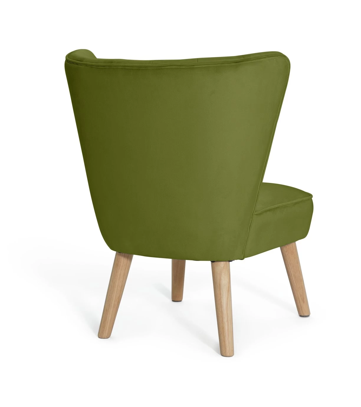 Habitat Alexis Velvet Cocktail Chair - Olive 6 Habitat Alexis Velvet Cocktail Chair - Olive - Image 6
