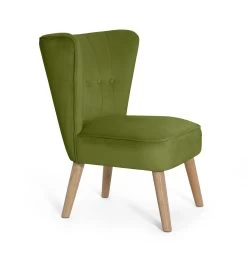 Habitat Alexis Velvet Cocktail Chair - Olive 15 Habitat Alexis Velvet Cocktail Chair - Olive -Habitat Shop 1341287 R Z004A