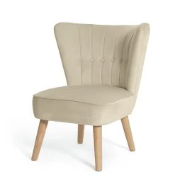 Habitat Alexis Velvet Cocktail Chair - Cream 13 Habitat Alexis Velvet Cocktail Chair - Cream -Habitat Shop 1341294 R Z002A