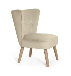 Habitat Alexis Velvet Cocktail Chair - Cream 15 Habitat Alexis Velvet Cocktail Chair - Cream -Habitat Shop 1341294 R Z004A