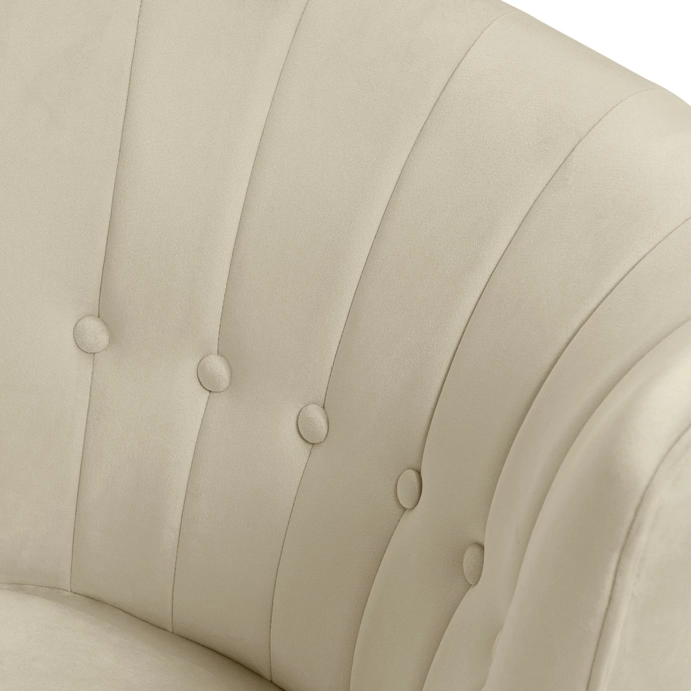 Habitat Alexis Velvet Cocktail Chair - Cream 8 Habitat Alexis Velvet Cocktail Chair - Cream - Image 8