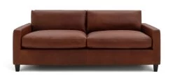 Habitat Chester Leather 3 Seater Sofa - Dark Feet - Tan