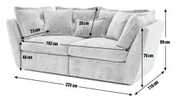 Habitat Jacques Large 3 Seater Sofa - Grey 14 Habitat Jacques Large 3 Seater Sofa - Grey -Habitat Shop 1402542 R E001