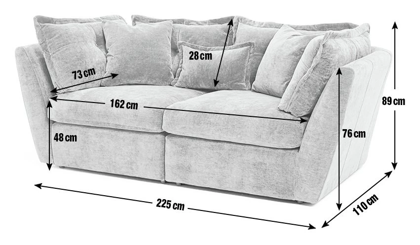 Habitat Jacques Large 3 Seater Sofa - Grey 4 Habitat Jacques Large 3 Seater Sofa - Grey - Image 4