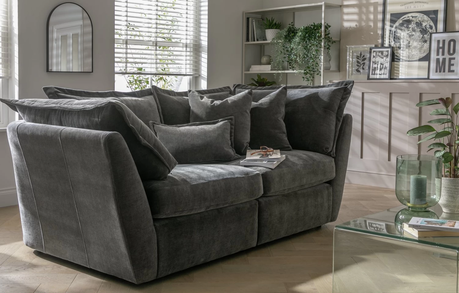 Habitat Jacques Large 3 Seater Sofa - Grey 2 Habitat Jacques Large 3 Seater Sofa - Grey - Image 2