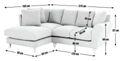 Habitat Carrie Fabric Right Hand Corner Chaise Sofa - Grey -Habitat Shop 1486355 R E001