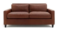 Habitat Chester Leather 2 Seater Sofa - Dark Feet - Tan