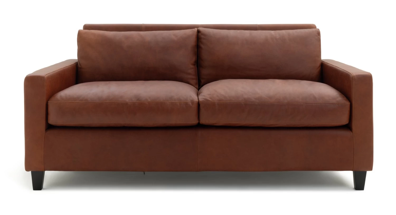 Habitat Chester Leather 2 Seater Sofa - Dark Feet - Tan 1 Habitat Chester Leather 2 Seater Sofa - Dark Feet - Tan