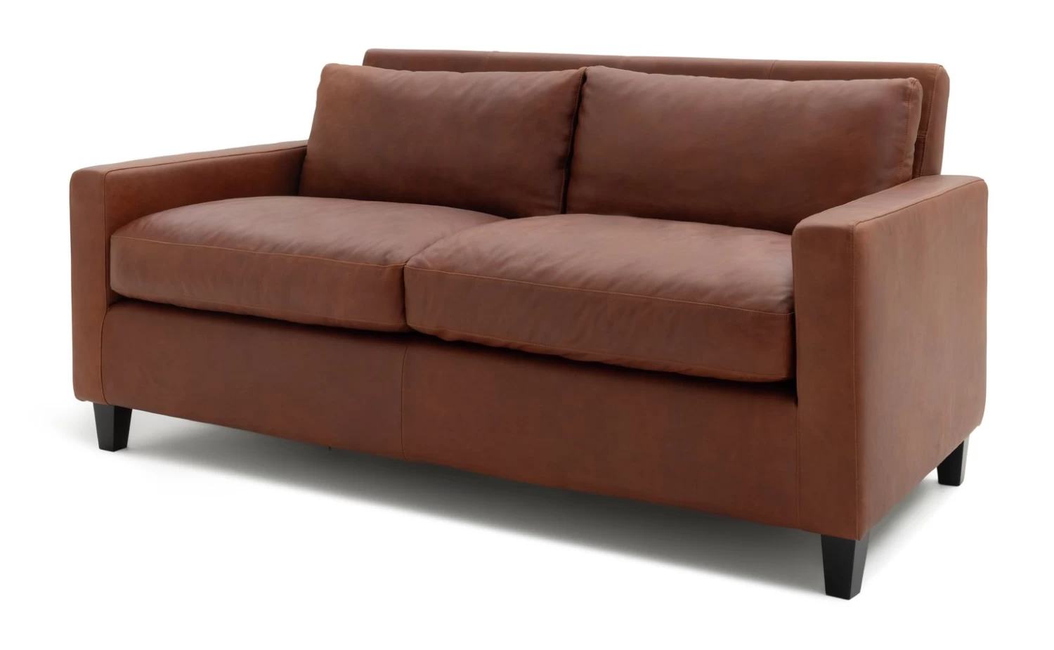 Habitat Chester Leather 2 Seater Sofa - Dark Feet - Tan 5 Habitat Chester Leather 2 Seater Sofa - Dark Feet - Tan - Image 5