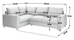 Habitat Seattle Left Corner Fabric Sofa Bed - Charcoal 9 Habitat Seattle Left Corner Fabric Sofa Bed - Charcoal -Habitat Shop 1663123 R E001