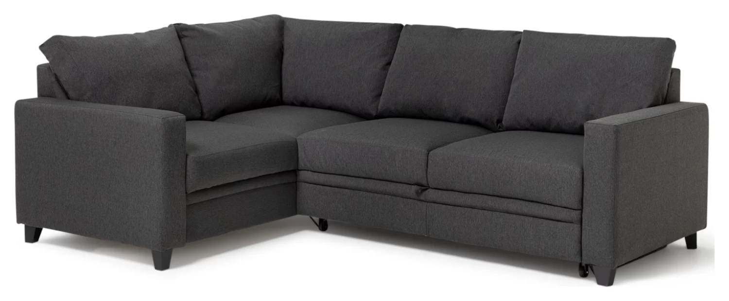 Habitat Seattle Left Corner Fabric Sofa Bed - Charcoal 1 Habitat Seattle Left Corner Fabric Sofa Bed - Charcoal