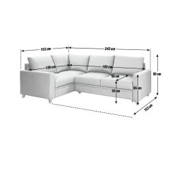 Habitat Seattle Right Corner Fabric Sofa Bed - Charcoal -Habitat Shop 1834196 R Z020A