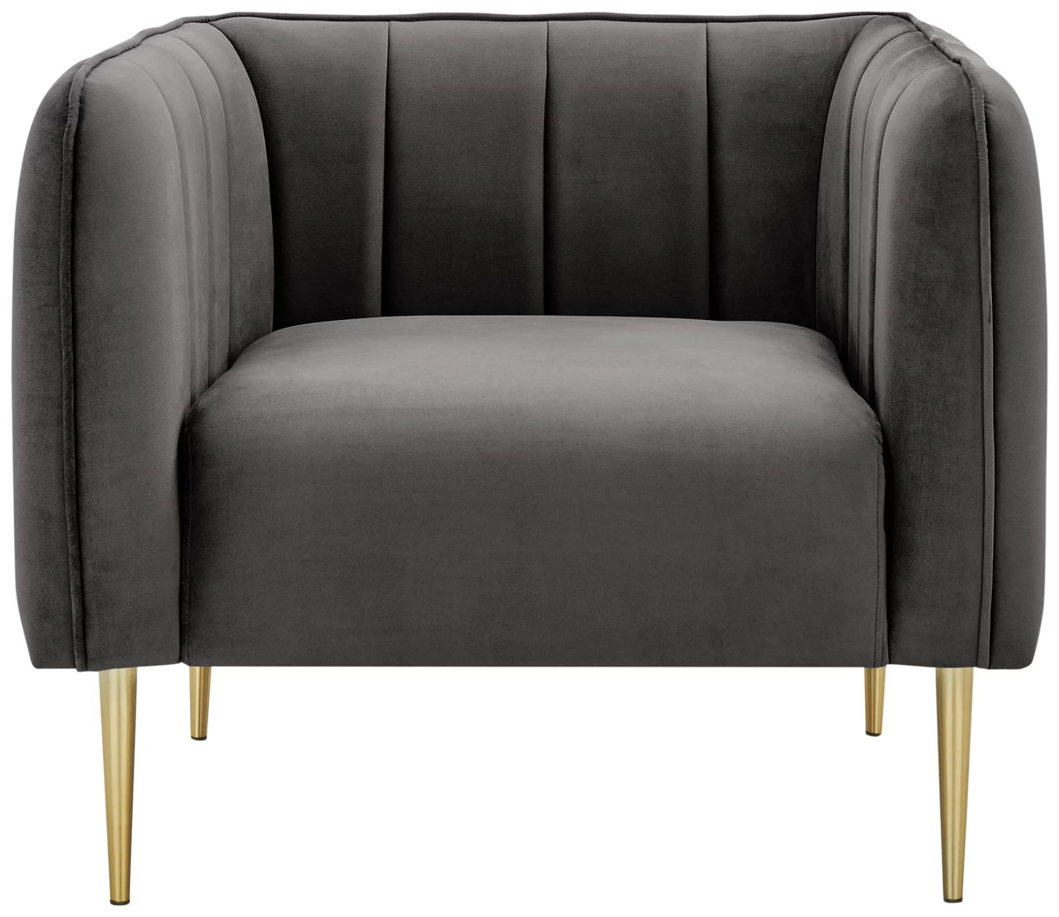 Habitat Lola Velvet Armchair - Charcoal 1 Habitat Lola Velvet Armchair - Charcoal