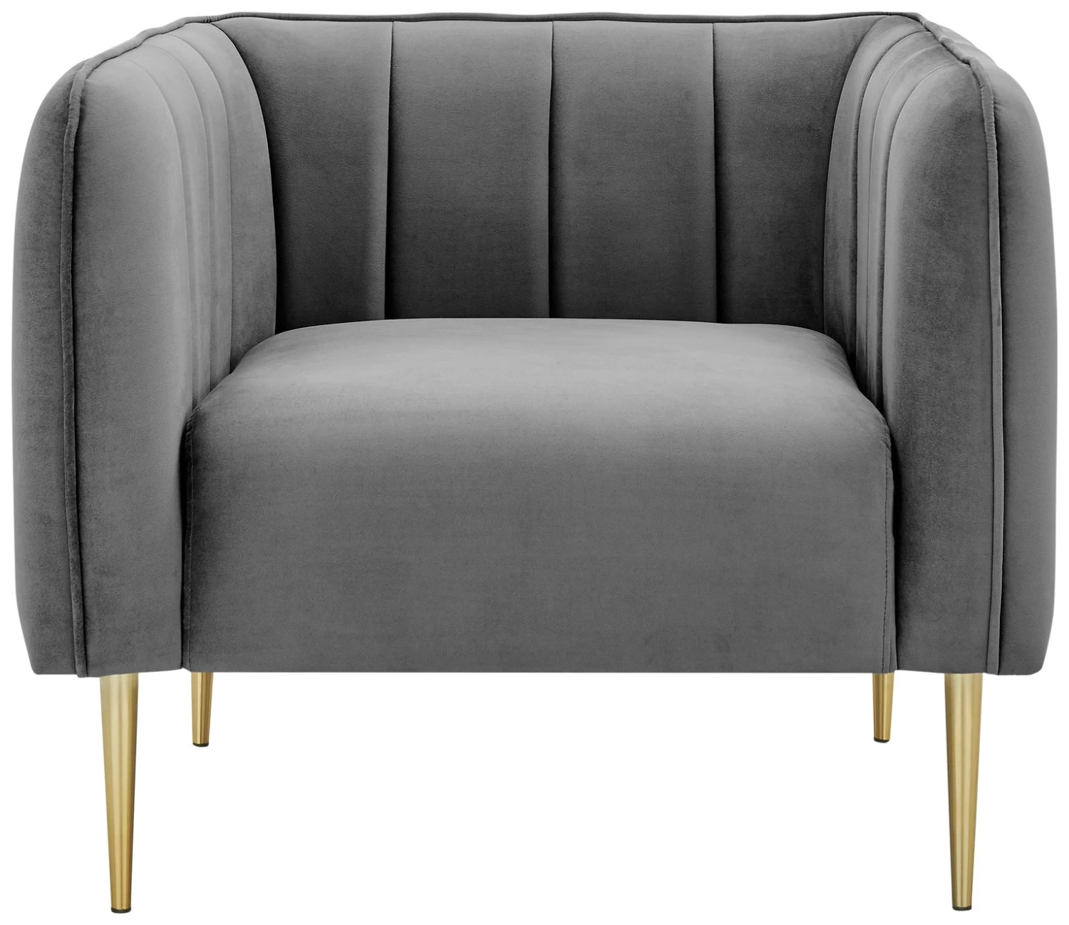 Habitat Lola Velvet Armchair - Charcoal 6 Habitat Lola Velvet Armchair - Charcoal - Image 6