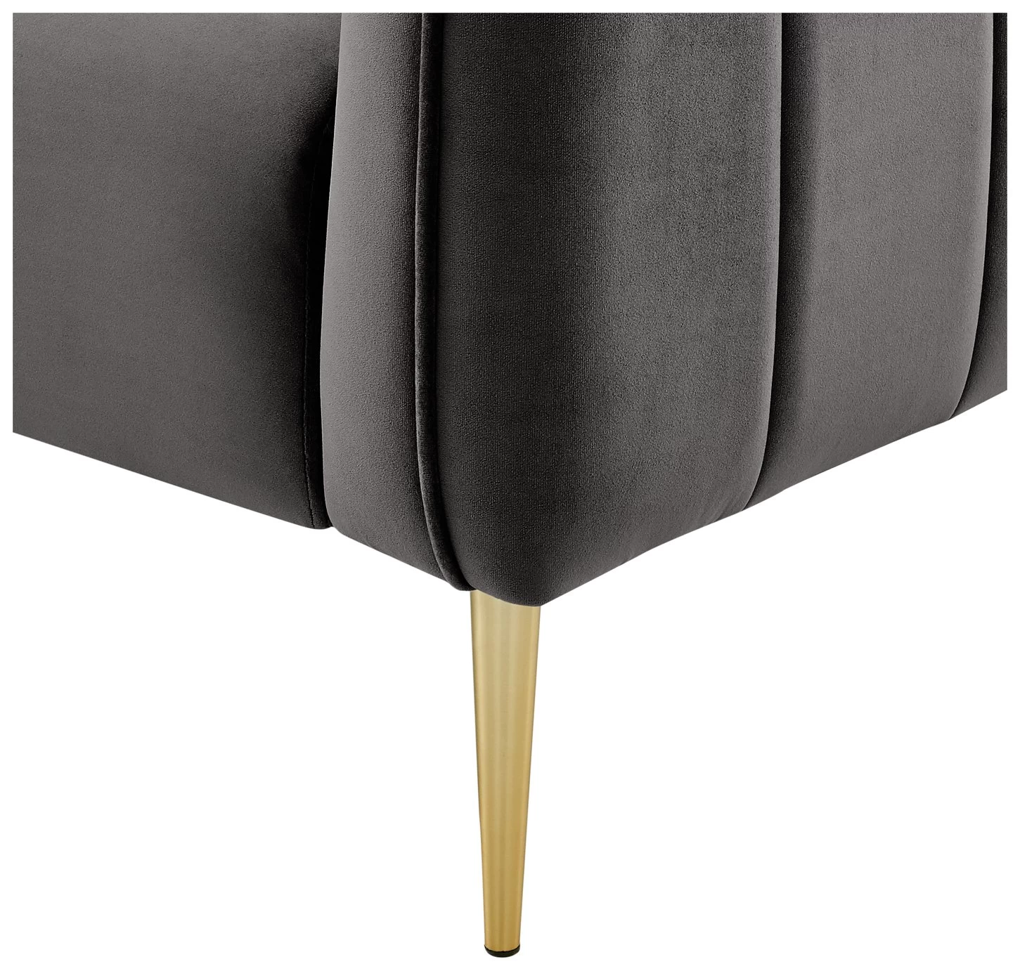 Habitat Lola Velvet Armchair - Charcoal 8 Habitat Lola Velvet Armchair - Charcoal - Image 8