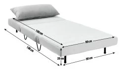 Habitat Roni Single Velvet Chairbed - Mint Green -Habitat Shop 1938669 R E002