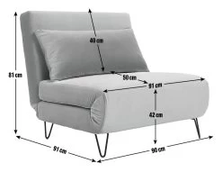 Habitat Roni Single Velvet Chairbed - Mint Green -Habitat Shop 1938669 R Z003A