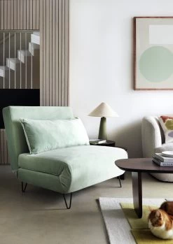 Habitat Roni Single Velvet Chairbed - Mint Green -Habitat Shop 1938669 R Z005C