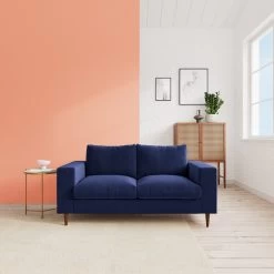 Swoon Evesham Velvet 2 Seater Sofa - Ink Blue -Habitat Shop 1971334 R Z001C
