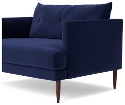 Swoon Kalmar Velvet Cuddle Chair - Ink Blue -Habitat Shop 1974290 R Z005A