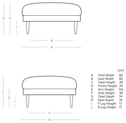 Swoon Kalmar Velvet Ottoman Footstool - Granite Grey -Habitat Shop 1974434 R E001