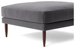 Swoon Kalmar Velvet Ottoman Footstool - Granite Grey -Habitat Shop 1974434 R Z004A