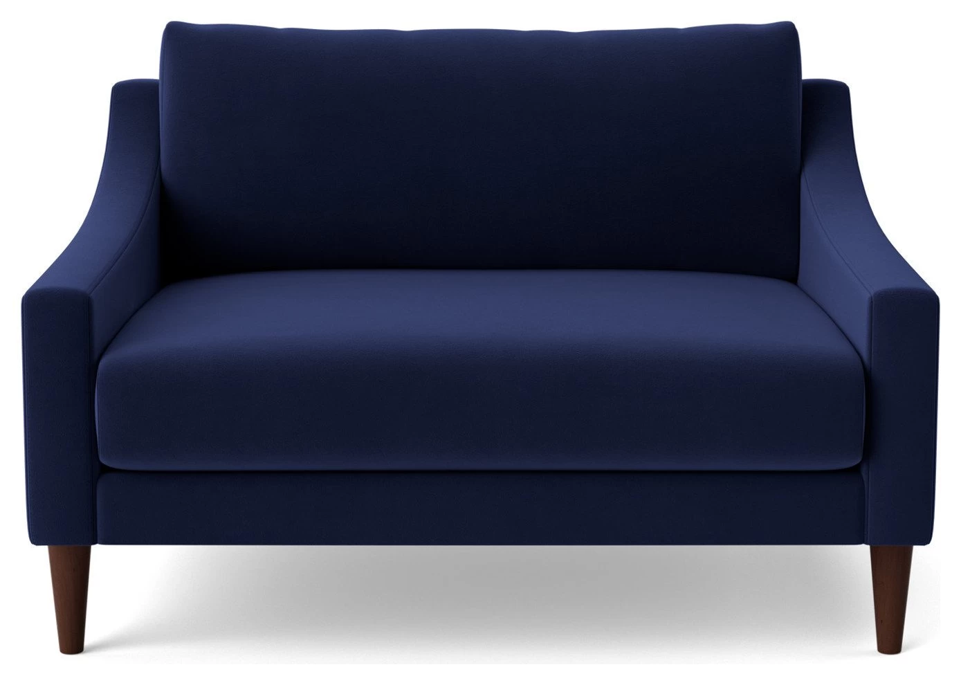 Swoon Turin Velvet Cuddle Chair - Ink Blue 1 Swoon Turin Velvet Cuddle Chair - Ink Blue