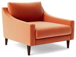 Swoon Turin Velvet Armchair - Burnt Orange -Habitat Shop 1991716 R Z002A