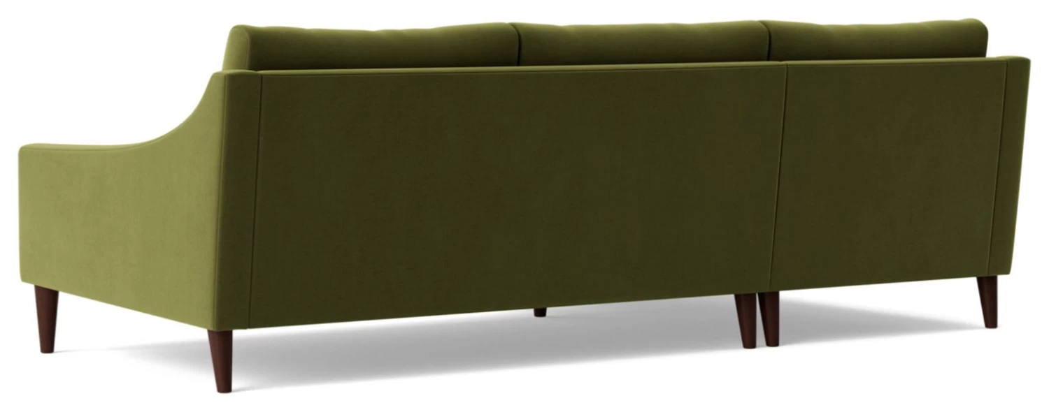 Swoon Turin Velvet Left Hand Corner Sofa - Fern Green 8 Swoon Turin Velvet Left Hand Corner Sofa - Fern Green - Image 8