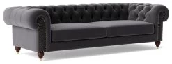 Swoon Winston Velvet 4 Seater Sofa - Granite Grey 15 Swoon Winston Velvet 4 Seater Sofa - Granite Grey -Habitat Shop 1993257 R Z006A