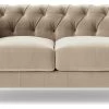 Swoon Winston Velvet 2 Seater Sofa - Taupe