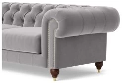 Swoon Winston Velvet 3 Seater Sofa - Silver Grey -Habitat Shop 1994971 R Z004A