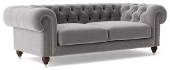 Swoon Winston Velvet 3 Seater Sofa - Silver Grey -Habitat Shop 1994971 R Z006A