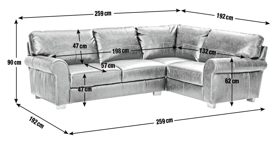 Habitat Salisbury Leather Left Hand Corner Sofa - Tan 4 Habitat Salisbury Leather Left Hand Corner Sofa - Tan - Image 4