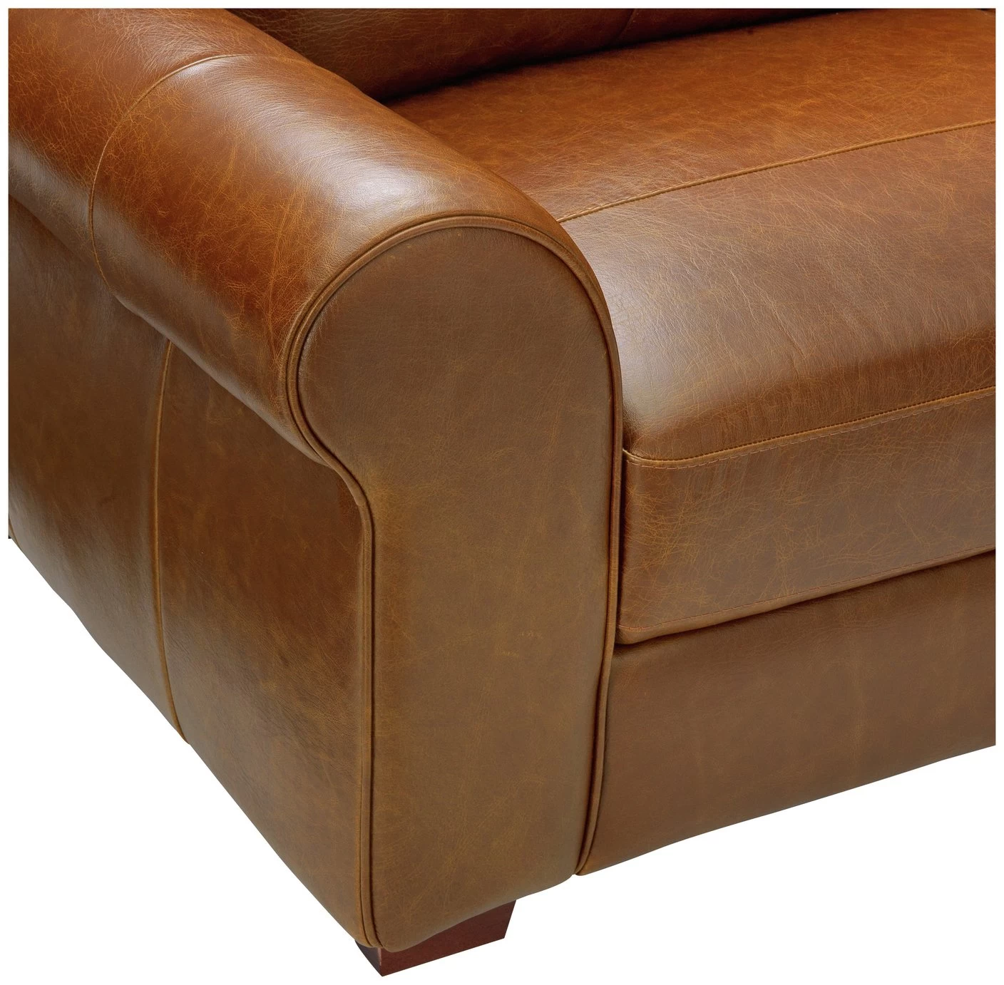 Habitat Salisbury Leather Left Hand Corner Sofa - Tan 8 Habitat Salisbury Leather Left Hand Corner Sofa - Tan - Image 8
