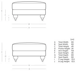 Swoon Winston Velvet Ottoman Footstool - Biscuit -Habitat Shop 1995389 R E001