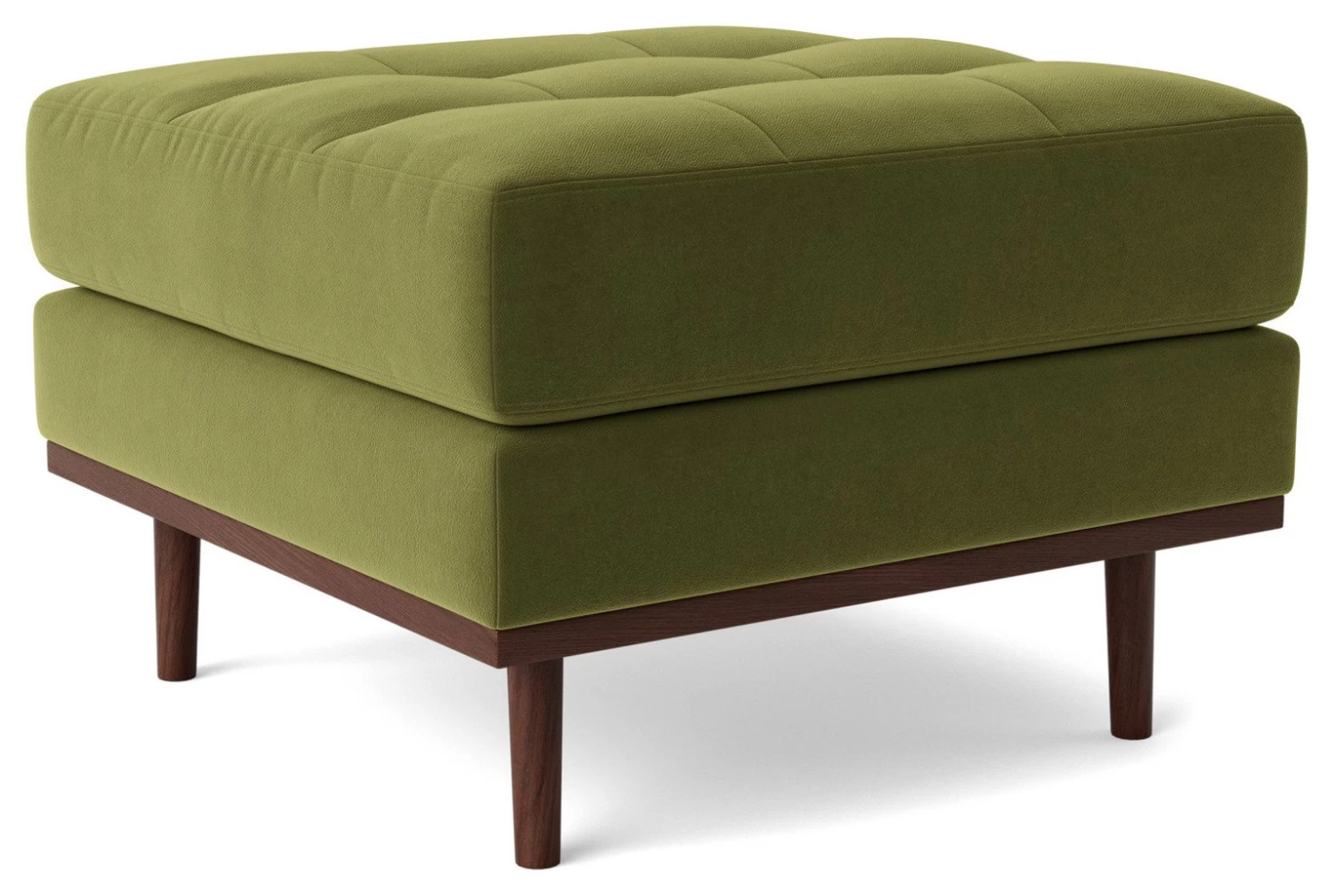 Swoon Berlin Velvet Ottoman Footstool - Fern Green 1 Swoon Berlin Velvet Ottoman Footstool - Fern Green