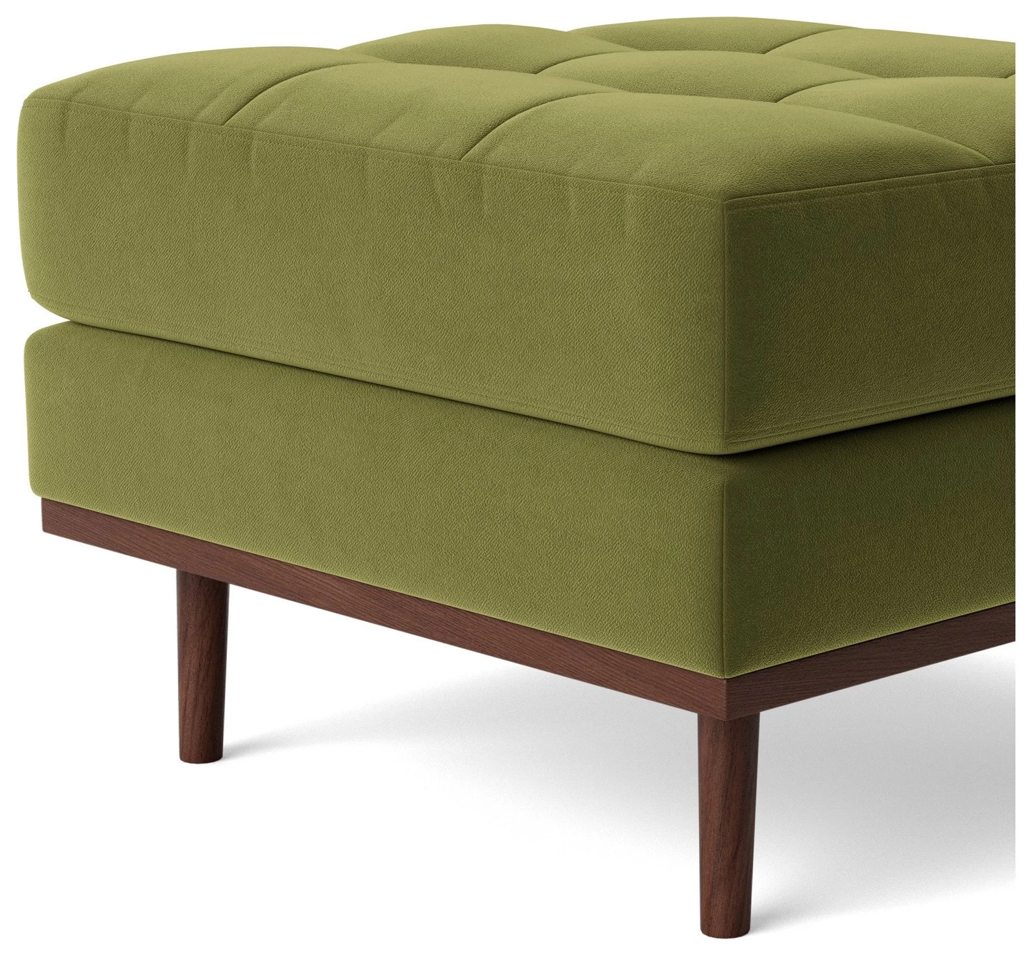 Swoon Berlin Velvet Ottoman Footstool - Fern Green 6 Swoon Berlin Velvet Ottoman Footstool - Fern Green - Image 6