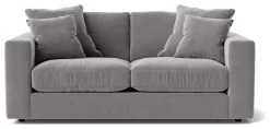 Swoon Althaea Velvet 2 Seater Sofa - Silver Grey