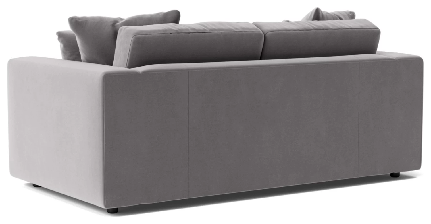 Swoon Althaea Velvet 2 Seater Sofa - Silver Grey 7 Swoon Althaea Velvet 2 Seater Sofa - Silver Grey - Image 7