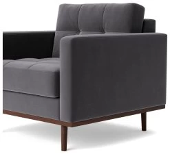 Swoon Berlin Velvet Armchair - Granite Grey -Habitat Shop 1997899 R Z002A