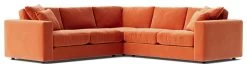 Swoon Althaea Velvet 5 Seater Corner Sofa - Burnt Orange