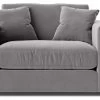Swoon Althaea Velvet Cuddle Chair - Silver Grey