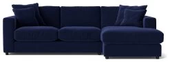 Swoon Althaea Velvet Right Hand Corner Sofa - Ink Blue -Habitat Shop 1998458 R Z003A