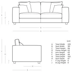 Swoon Althaea Velvet 3 Seater Sofa - Burnt Orange -Habitat Shop 1998647 R E001