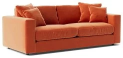 Swoon Althaea Velvet 3 Seater Sofa - Burnt Orange -Habitat Shop 1998647 R Z006A
