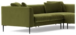 Swoon Alena Velvet 5 Seater Corner Sofa - Fern Green -Habitat Shop 1999471 R Z003A