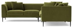 Swoon Alena Velvet 5 Seater Corner Sofa - Fern Green -Habitat Shop 1999471 R Z004A